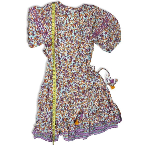 Poupette St Barth Bona Mini Dress Aqua Blossom – Size M - Picture 13 of 16